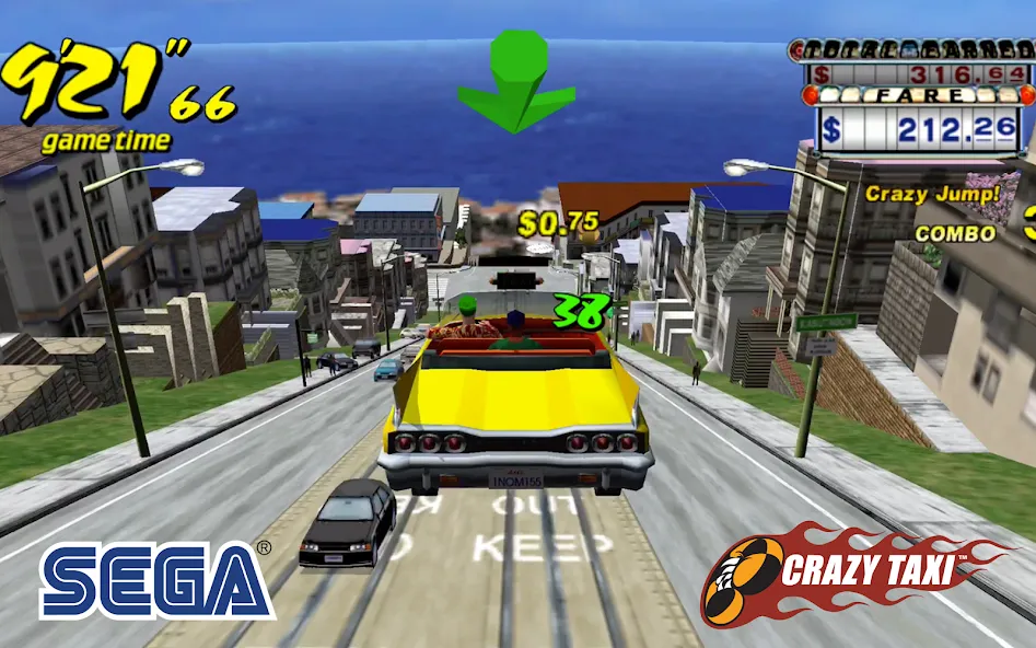 Crazy Taxi Classic [MOD: безлимитные деньги и открыты все машины] на Андроид — скриншот 4