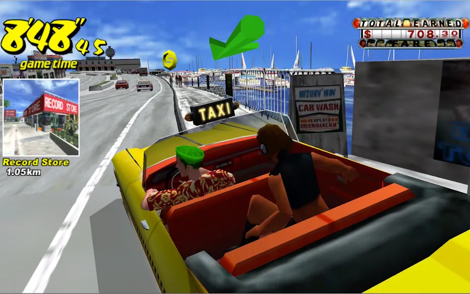 Crazy Taxi Classic [MOD: безлимитные деньги и открыты все машины] на Андроид — скриншот 5
