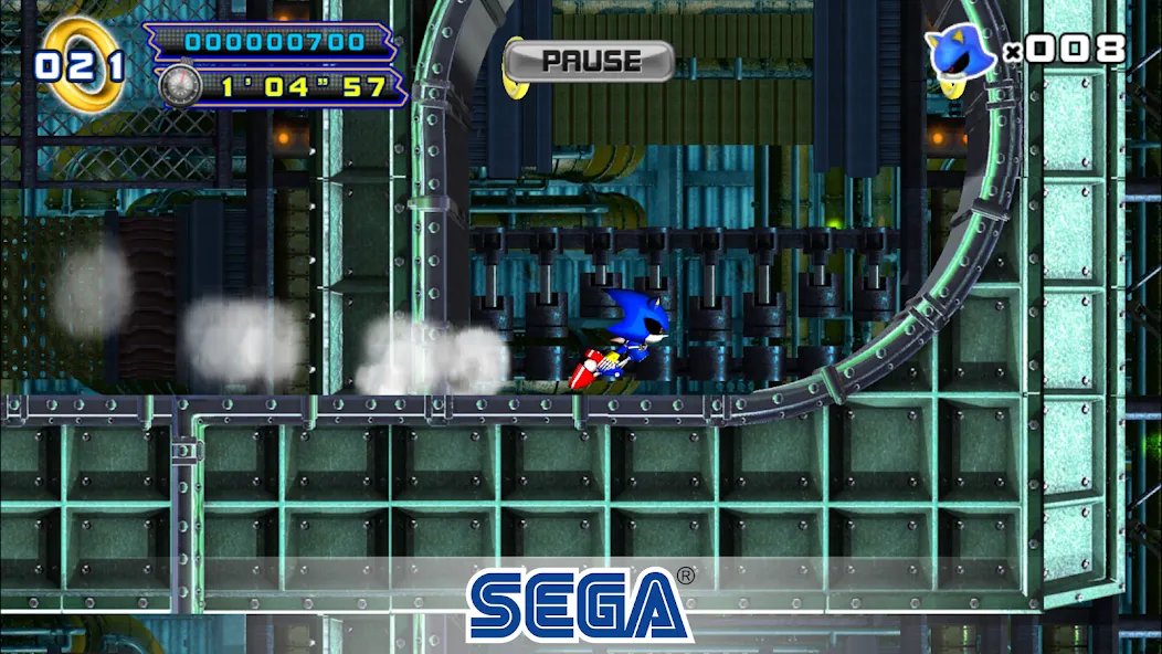Скачать Sonic The Hedgehog 4 Ep. II [MOD: безлимитные жизни и открыты все уровни] на телефон — скриншот 1