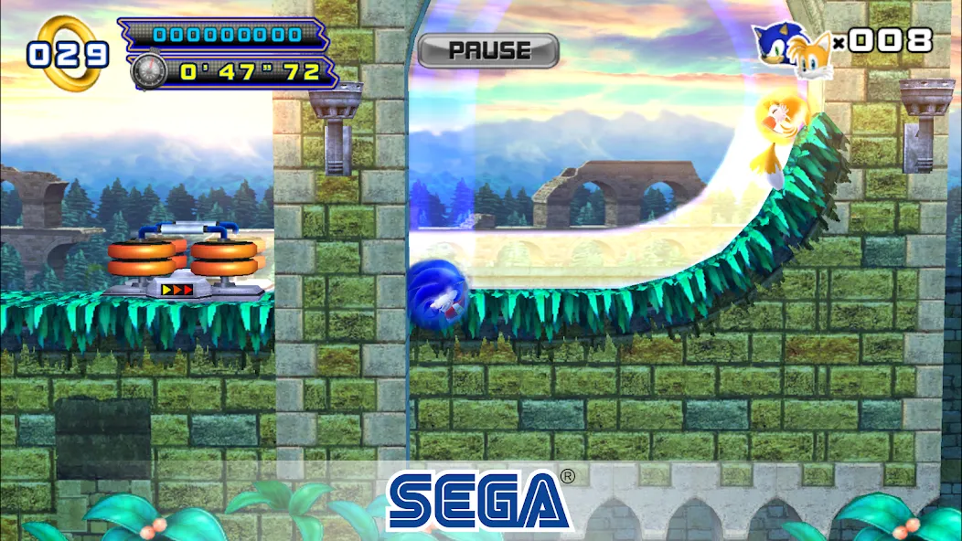 Скачать Sonic The Hedgehog 4 Ep. II [MOD: безлимитные жизни и открыты все уровни] на телефон — скриншот 2