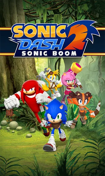 Скачать Sonic Dash 2: Sonic Boom Run [MOD: безлимитные кольца и разблокированы персонажи] — скриншот 1