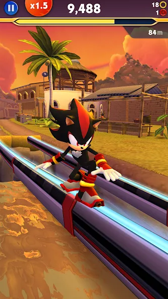 Скачать Sonic Dash 2: Sonic Boom Run [MOD: безлимитные кольца и разблокированы персонажи] — скриншот 2