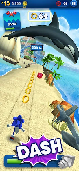Sonic Dash - Endless Running [MOD: безлимитные монеты и разблокированные персонажи] (Бесплатно / APK) — скриншот 2
