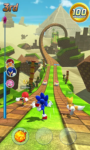 Sonic Forces - Running Game [MOD: безлимитные кольца и ускорение] (Бесплатно / APK) — скриншот 1
