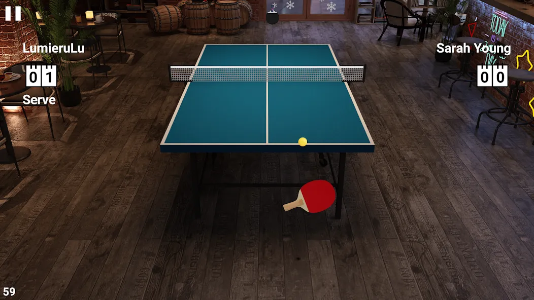 Скачать Virtual Table Tennis [MOD: безлимитные монеты и все ракетки] — скриншот 2