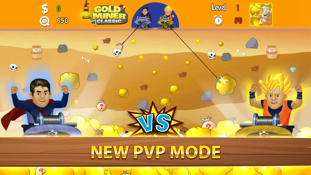 Gold Miner Classic: Gold Rush [MOD: много золота и безлимитные бонусы] последняя версия — скриншот 4