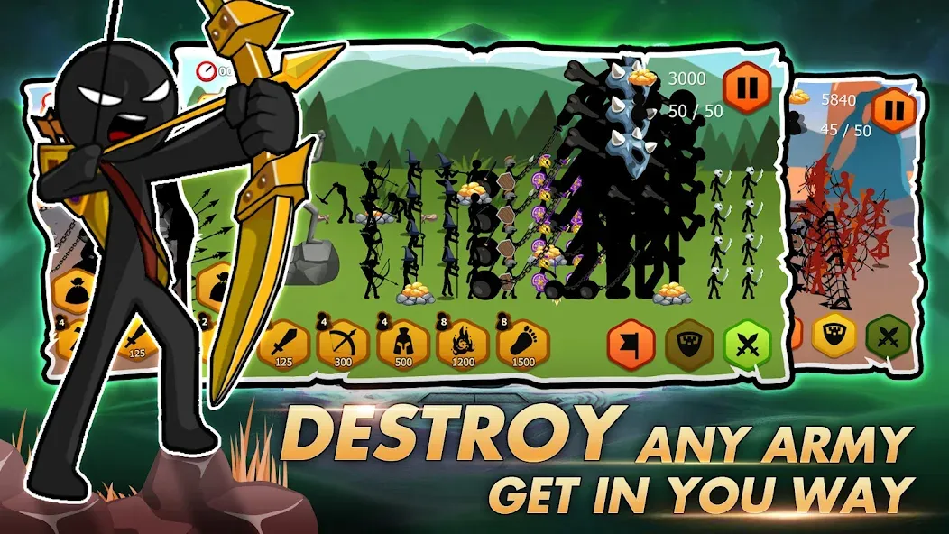 Stick Dynasty [MOD: безлимитные деньги и алмазы] на Андроид — скриншот 1