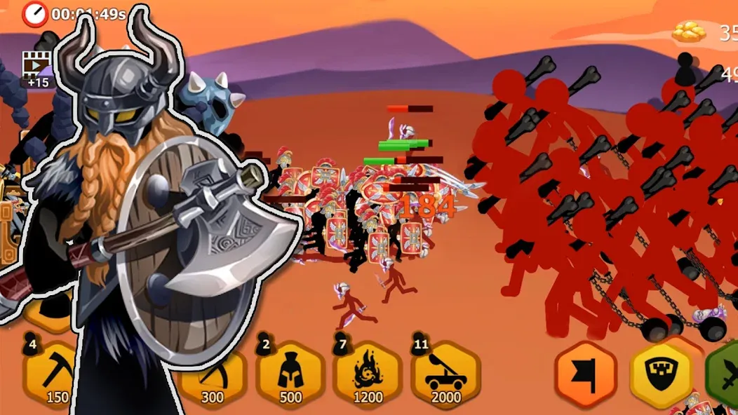 Stickman Battle 2: Empires War [MOD: безлимитные деньги и алмазы] последняя версия — скриншот 2
