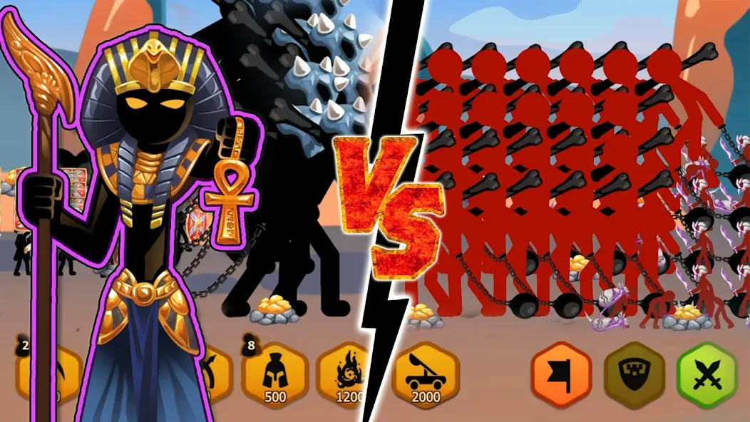 Stickman Battle 2: Empires War [MOD: безлимитные деньги и алмазы] последняя версия — скриншот 3