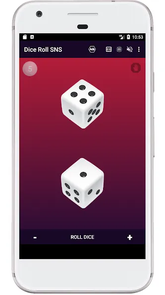 Dice Roll SNS [MOD: бесконечные броски и бонусы] на Андроид — скриншот 1