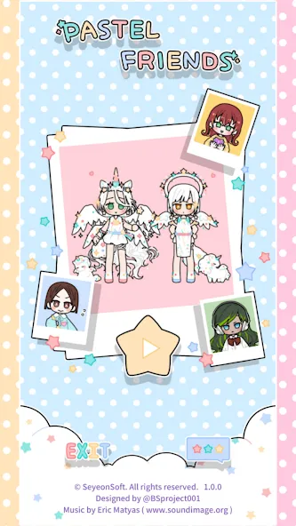 Взломанная Pastel Friends : Dress Up Game [MOD: разблокированы все наряды и аксессуары] на Андроид — скриншот 1