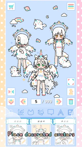 Взломанная Pastel Friends : Dress Up Game [MOD: разблокированы все наряды и аксессуары] на Андроид — скриншот 4