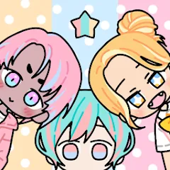 Взломанная Pastel Friends : Dress Up Game [MOD: разблокированы все наряды и аксессуары] на Андроид