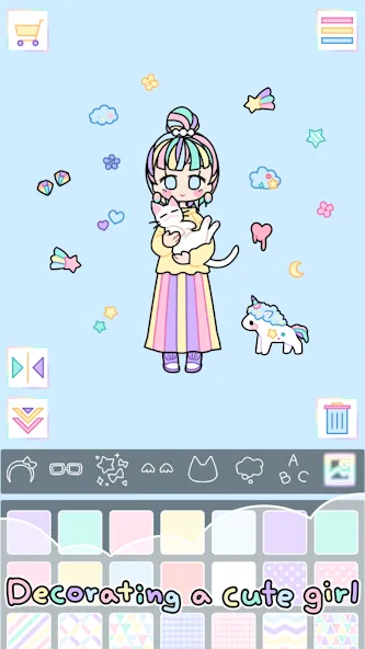 Скачать взлом Pastel Girl : Dress Up Game [MOD: разблокированы все наряды и аксессуары] — скриншот 2
