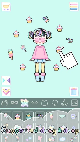 Скачать взлом Pastel Girl : Dress Up Game [MOD: разблокированы все наряды и аксессуары] — скриншот 3