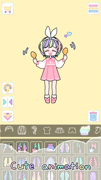 Скачать взлом Pastel Girl : Dress Up Game [MOD: разблокированы все наряды и аксессуары] — скриншот 4