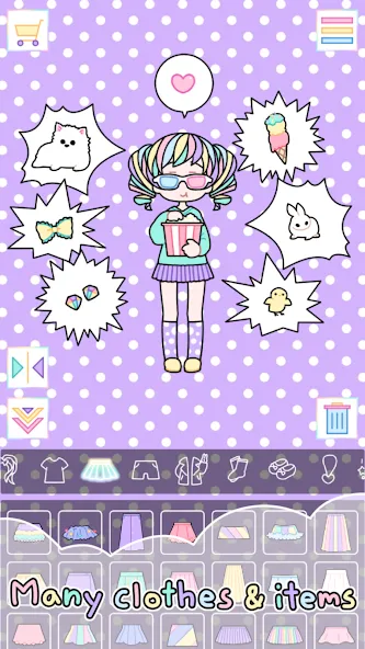 Скачать взлом Pastel Girl : Dress Up Game [MOD: разблокированы все наряды и аксессуары] — скриншот 5