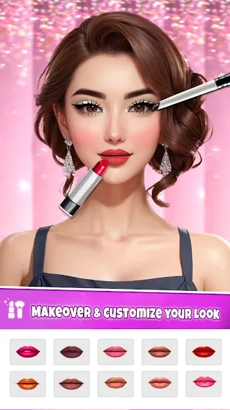 Взломанная Fashion Artist: Makeup Game [MOD: безлимитные деньги и все наряды] на Андроид — скриншот 1