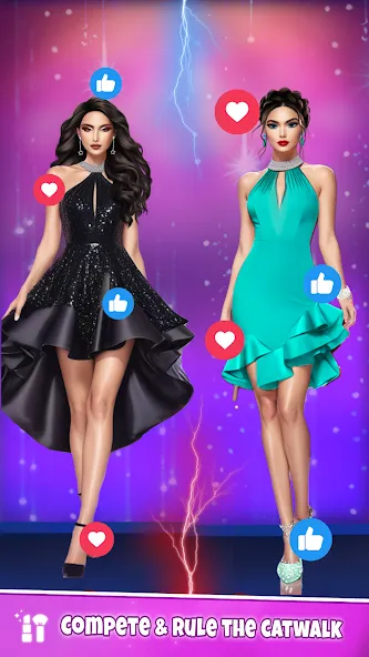 Взломанная Fashion Artist: Makeup Game [MOD: безлимитные деньги и все наряды] на Андроид — скриншот 2