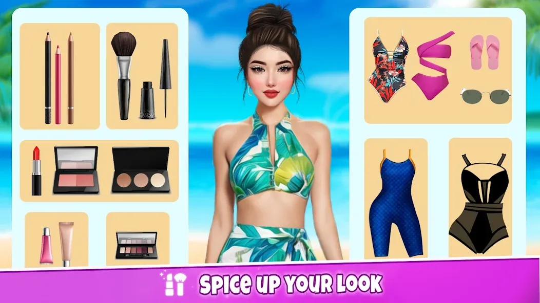 Взломанная Fashion Artist: Makeup Game [MOD: безлимитные деньги и все наряды] на Андроид — скриншот 5
