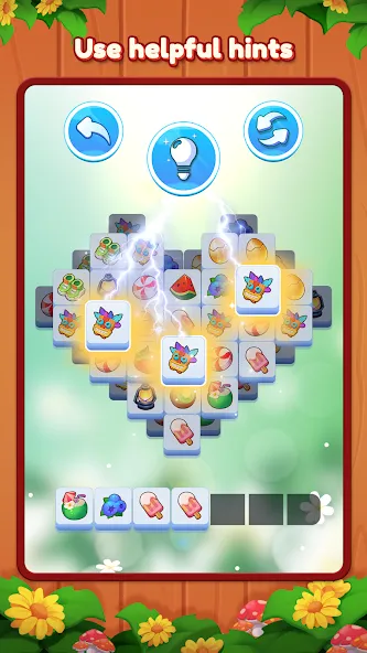 Скачать Triple Connect: Match Tile [MOD: безлимитные подсказки и отмены ходов] на телефон — скриншот 4