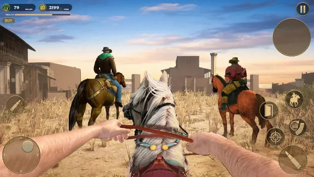 West Cowboy - Gunfighter Game [MOD: много денег и патронов] последняя версия — скриншот 1