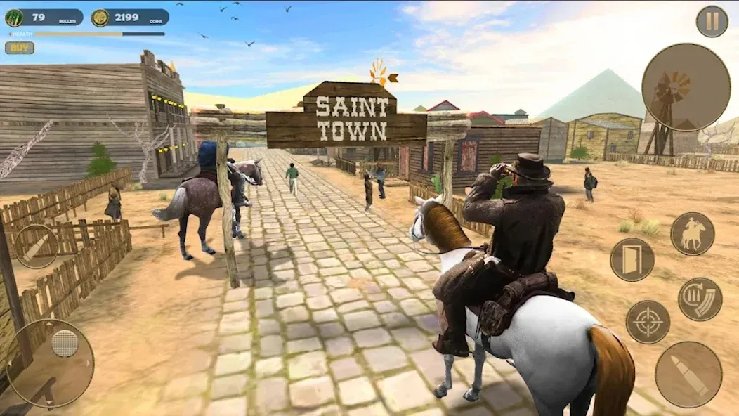 West Cowboy - Gunfighter Game [MOD: много денег и патронов] последняя версия — скриншот 2