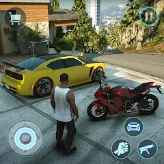 Gangster Games Crime Simulator [MOD: безлимитные деньги и оружие] на Андроид