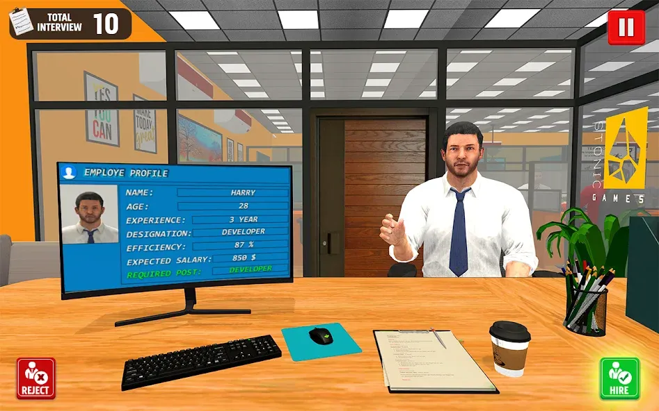 Скачать взлом Virtual HR Manager Job Games [MOD: безлимитные деньги и все уровни открыты] — скриншот 2