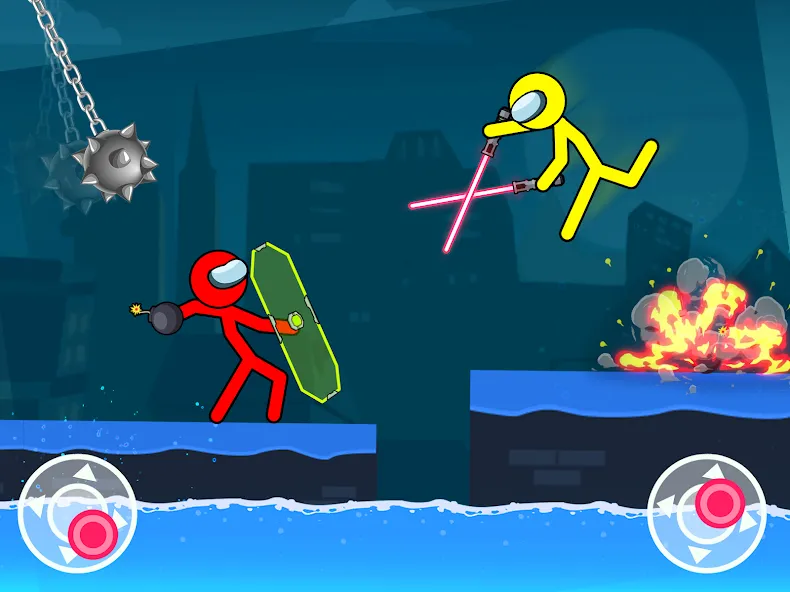 Stick-man Fighting Games [MOD: безлимитные деньги и урон] — Скачать бесплатно (APK) — скриншот 1