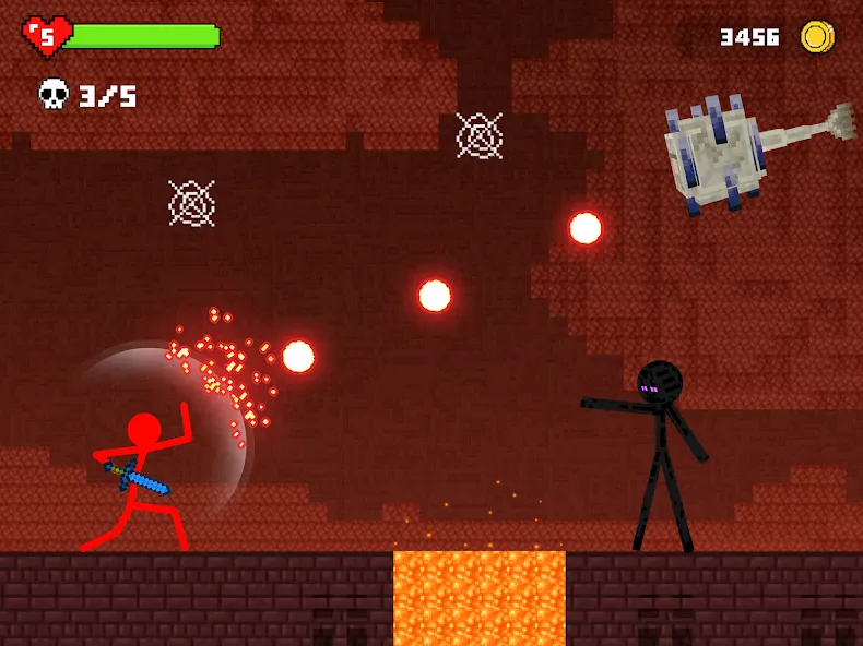 Stick-man Battle - Craft World [MOD: безлимитные ресурсы и усиленное оружие] последняя версия — скриншот 3