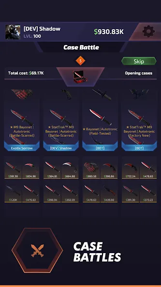 Case Battle: Skins Simulator [MOD: безлимитные монеты и все скины] (Бесплатно / APK) — скриншот 5