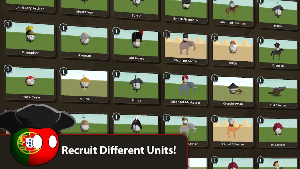 Countryballs at War [MOD: безлимитные ресурсы и усиленная армия] (Бесплатно / APK) — скриншот 2