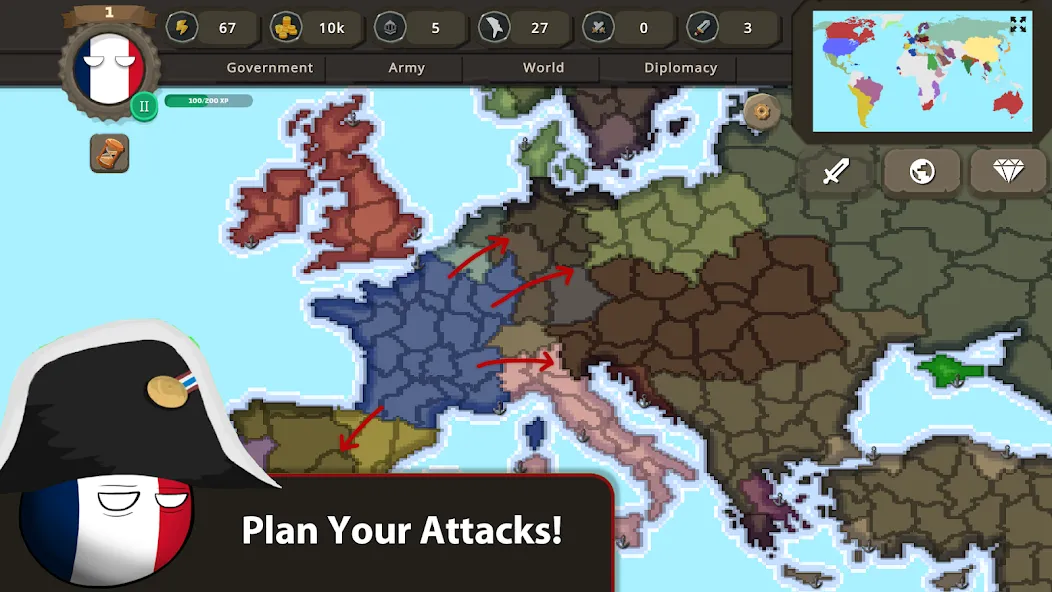 Countryballs at War [MOD: безлимитные ресурсы и усиленная армия] (Бесплатно / APK) — скриншот 4