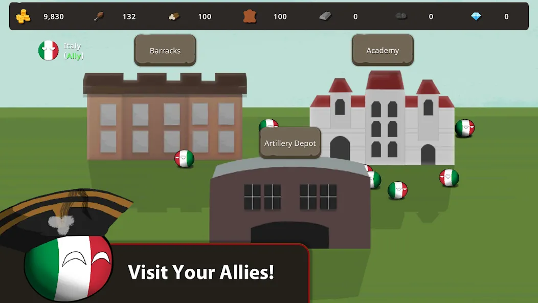 Countryballs at War [MOD: безлимитные ресурсы и усиленная армия] (Бесплатно / APK) — скриншот 5