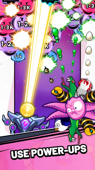 Slime Boom - Kick Slime [MOD: бесконечные ресурсы и усиленный урон] (Бесплатно / APK) — скриншот 1