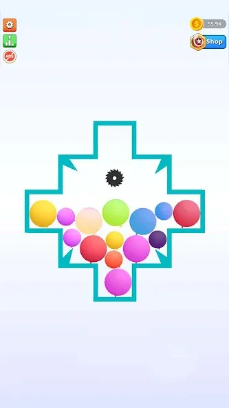 Скачать взлом Bounce and pop - Puff Balloon [MOD: безлимитные монеты и жизни] — скриншот 1