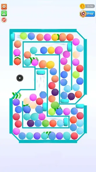 Скачать взлом Bounce and pop - Puff Balloon [MOD: безлимитные монеты и жизни] — скриншот 3