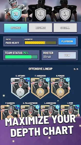 Скачать Blitz Football Franchise 2024 [MOD: безлимитные деньги и энергия] — скриншот 4