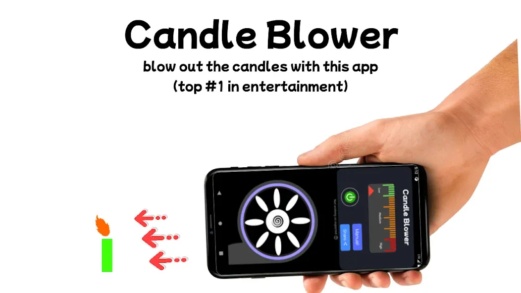 Blower - Candle Blower Lite [MOD: без рекламы и бесконечный воздух] — Скачать бесплатно (APK) — скриншот 5