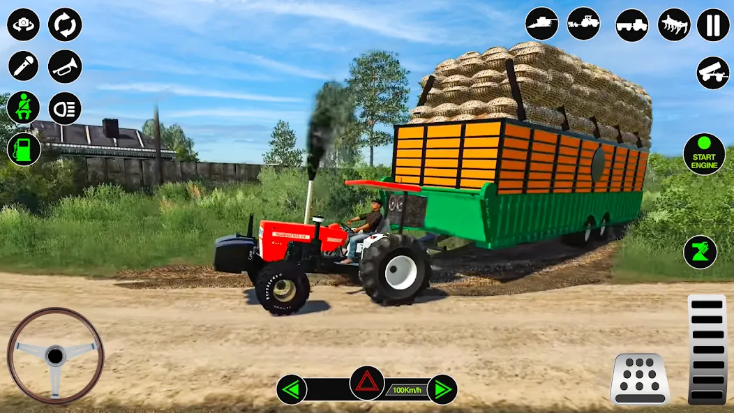 Скачать Farming Tractor Simulator Game [MOD: безлимитные деньги и топливо] на телефон — скриншот 1