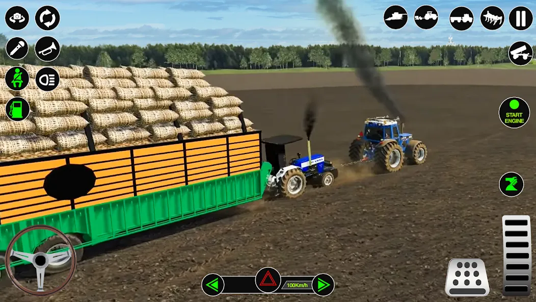 Скачать Farming Tractor Simulator Game [MOD: безлимитные деньги и топливо] на телефон — скриншот 2