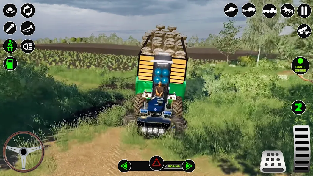 Скачать Farming Tractor Simulator Game [MOD: безлимитные деньги и топливо] на телефон — скриншот 4
