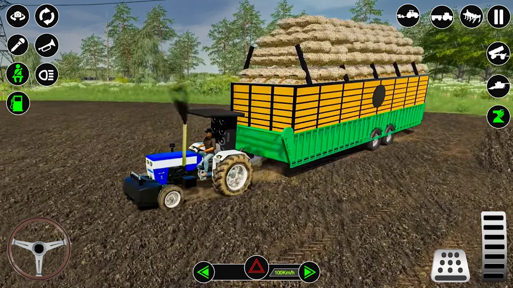 Скачать Farming Tractor Simulator Game [MOD: безлимитные деньги и топливо] на телефон — скриншот 5