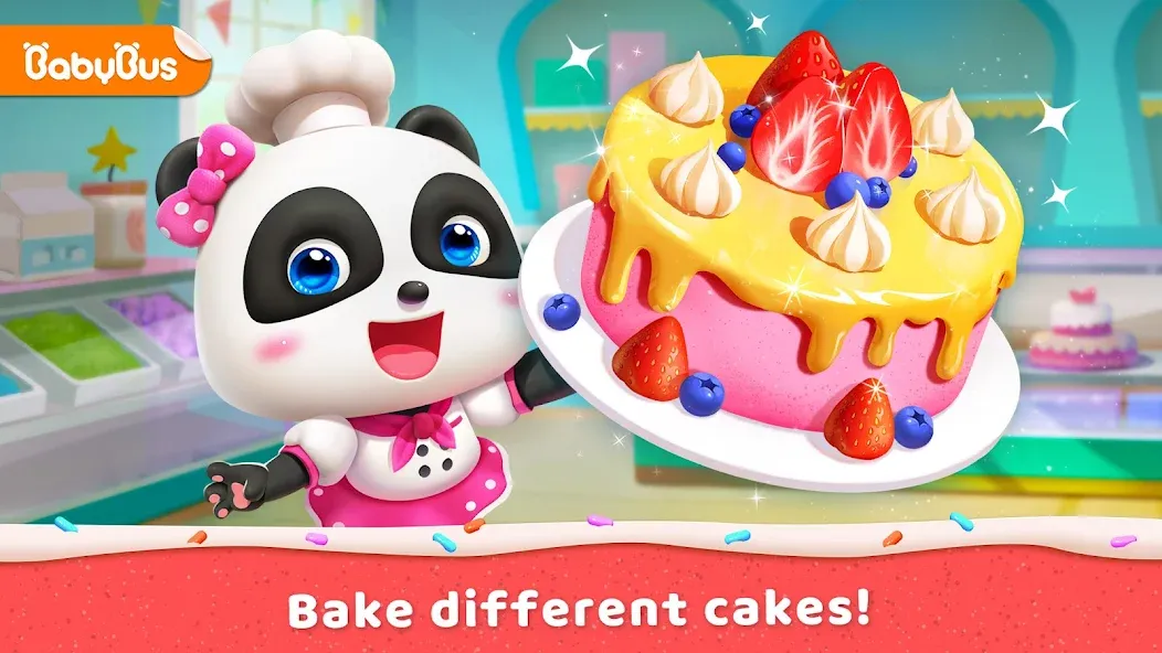 Скачать Little Panda's Cake Shop [MOD: много денег и все рецепты открыты] на телефон — скриншот 1