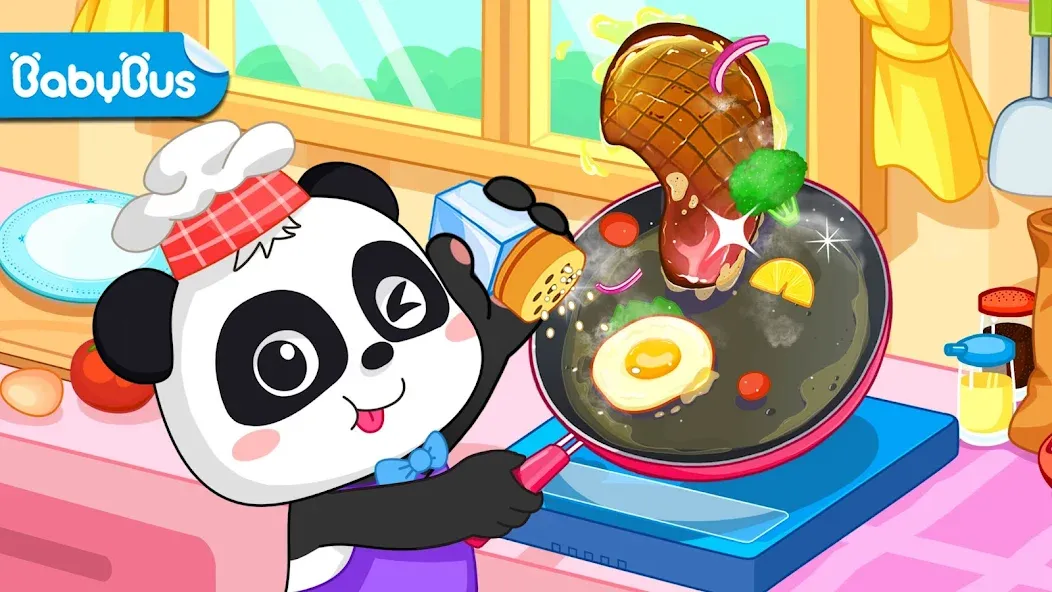 Скачать взлом My Baby Panda Chef [MOD: новые рецепты и все блюда] — скриншот 1