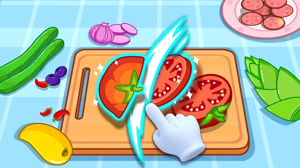 Скачать взлом My Baby Panda Chef [MOD: новые рецепты и все блюда] — скриншот 2