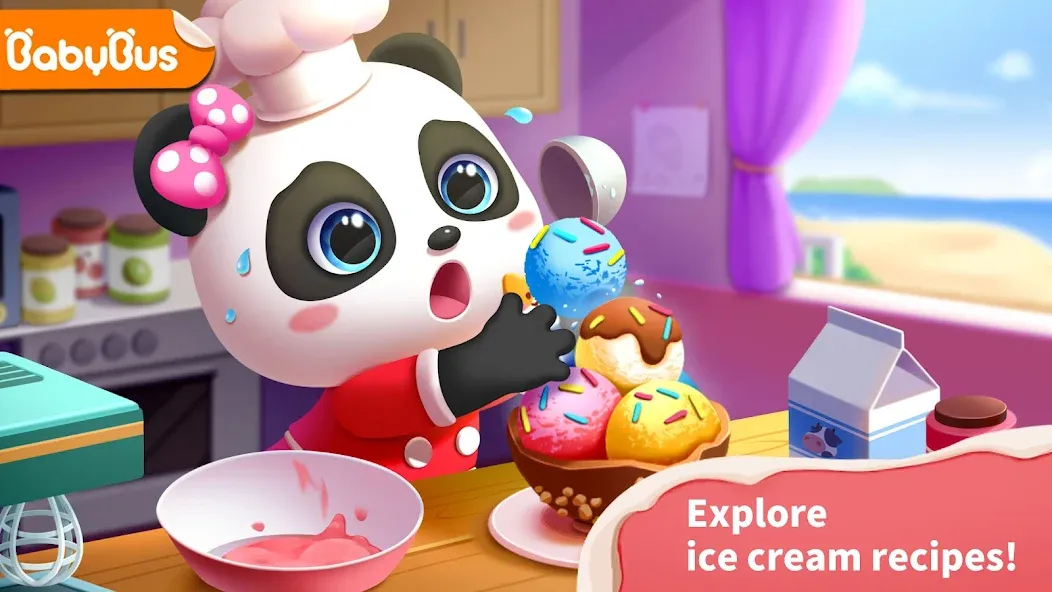 Baby Panda’s Ice Cream Shop [MOD: безлимитные монеты и все рецепты] — Скачать бесплатно (APK) — скриншот 1