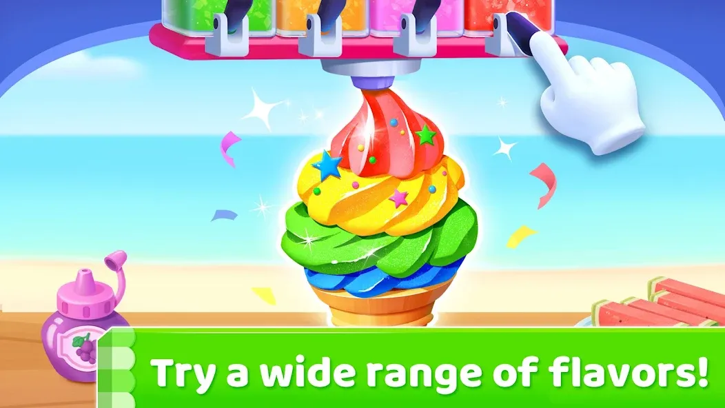 Little Panda's Ice Cream Games [MOD: много мороженого и открыты все уровни] (Бесплатно / APK) — скриншот 4
