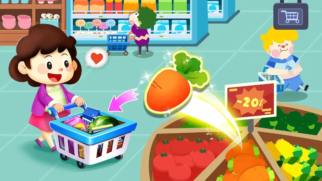 Скачать Little Panda's Town: Mall [MOD: разблокированы все магазины и локации] на телефон — скриншот 4